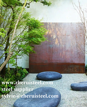 Corten steel landscape