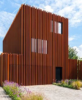 Corten steel landscape