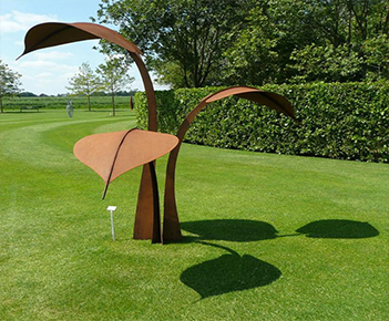 Weathering steel sculpture 