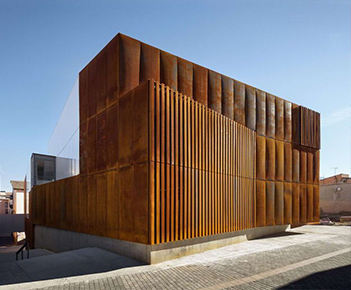 Weathering steel landscape