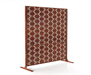 Corten steel fence