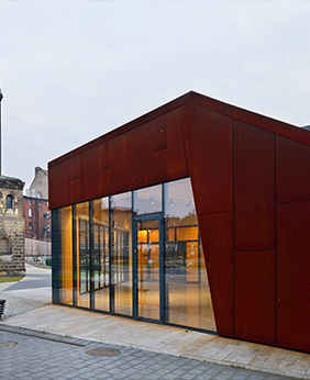 corten steel building