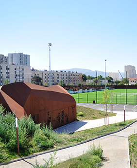 weathering steel building