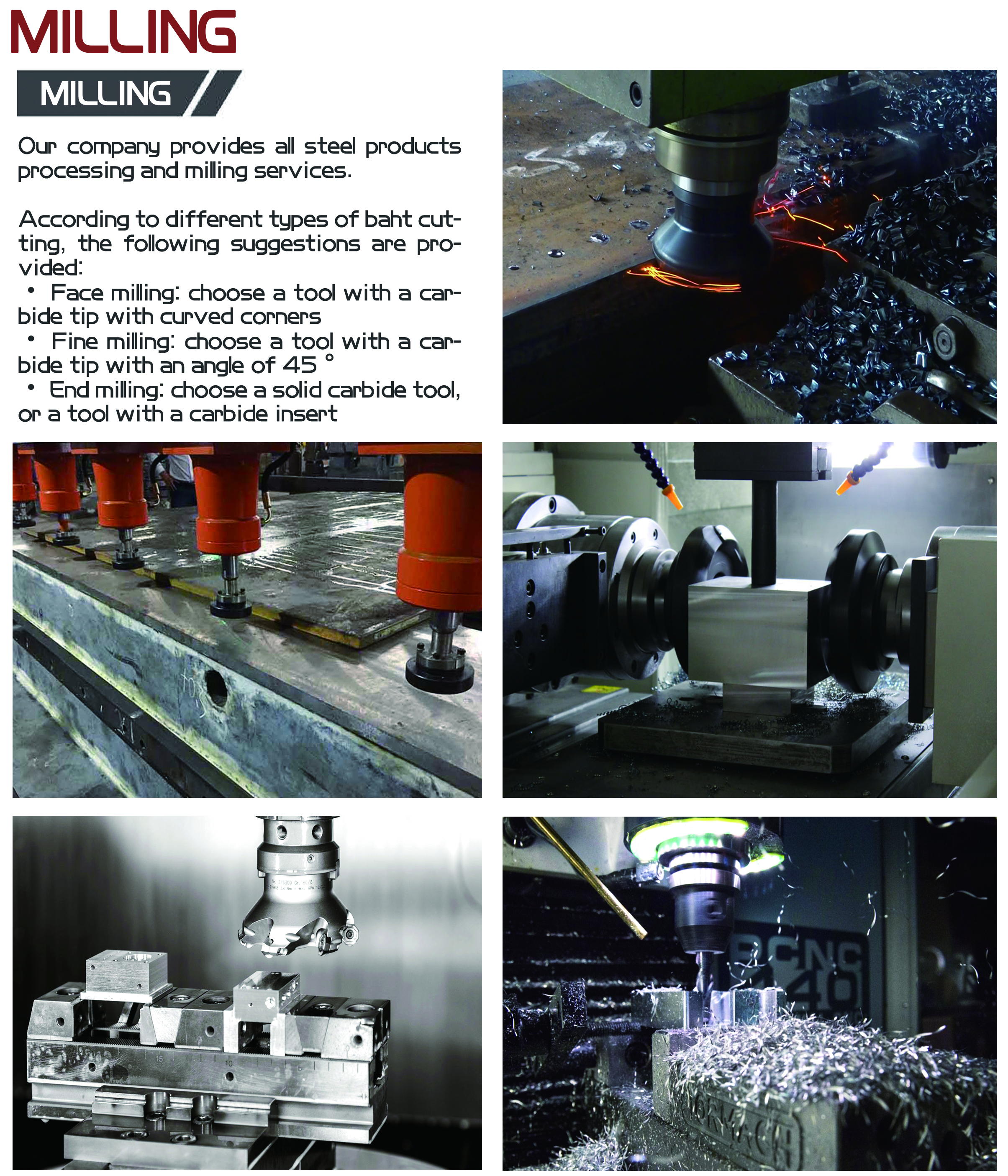 steel processed,steel machining,steel milling