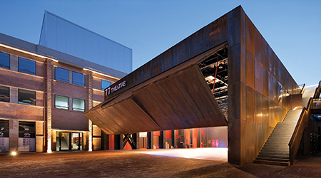 corten steel landscape